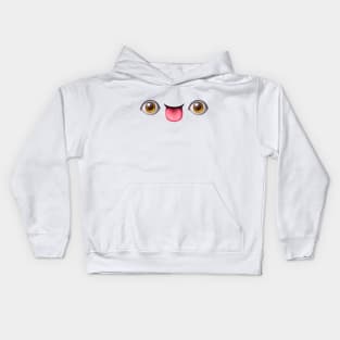 Eyes and Tongue Emoji Kids Hoodie